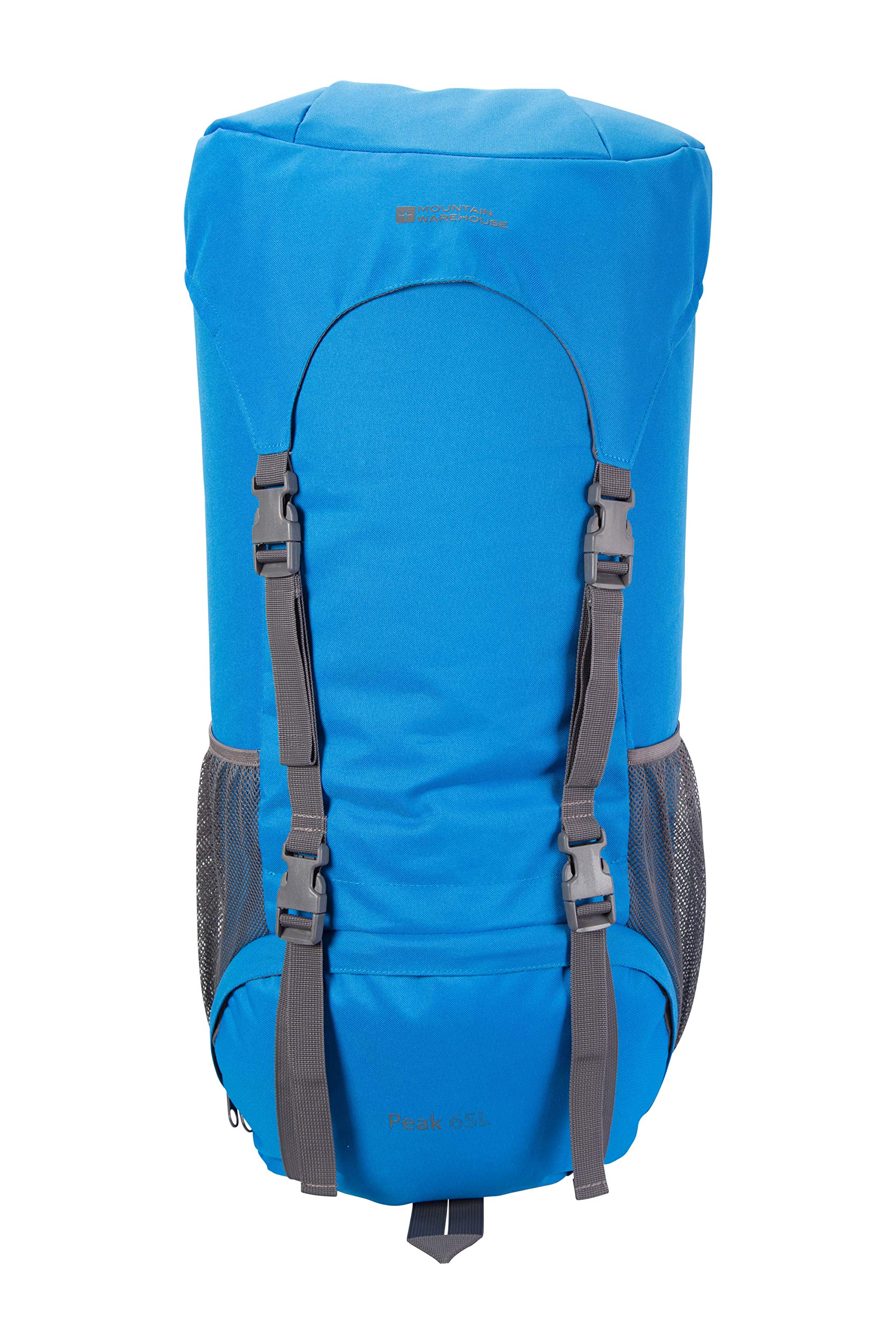 Mountain Warehouse Peak 65L Rucksack - Comfy Bag with Padded Airmesh Back, Hip & Sternum Strap & Pockets - Best for All Seasons, Camping, Hiking, Outdoors & Trekking