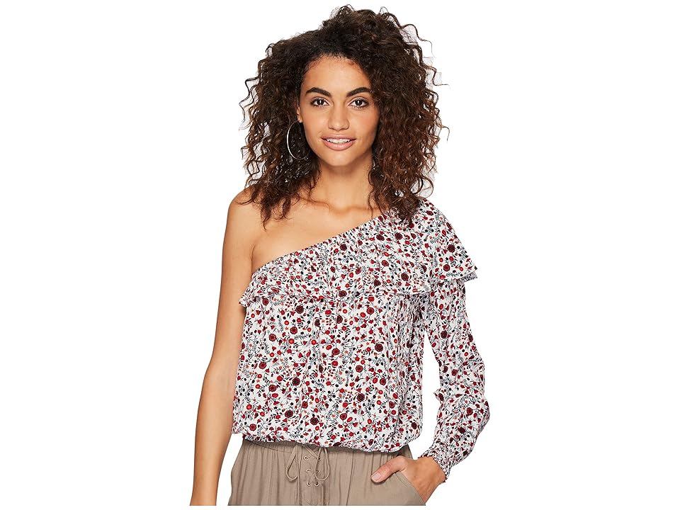 

Jack by BB Dakota Varda Ditzy Blossom Printed Crinkle Rayon Top (Off-White) Women's Clothing