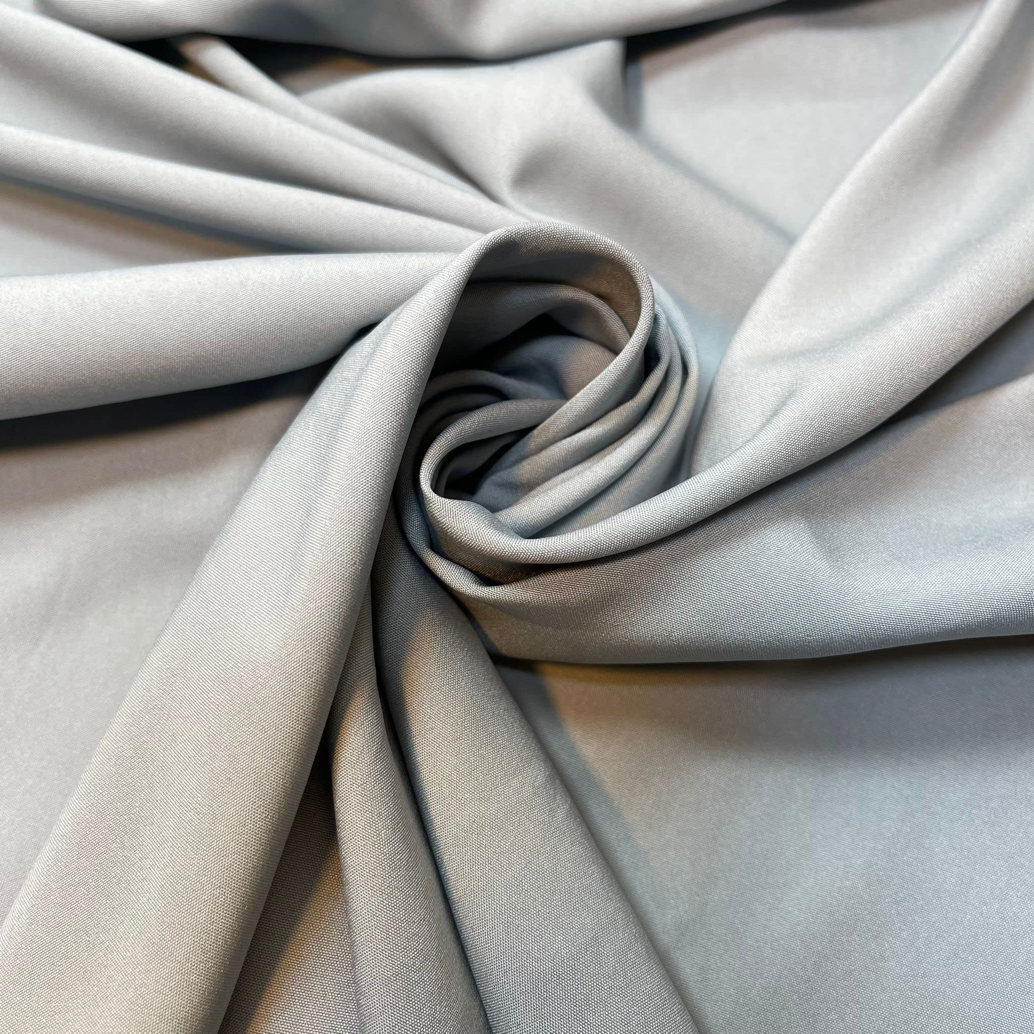 Soft Peach Skin Powder Touch Dress Craft Lining Fabric Material 44" Wide Available in 8 Colours (Space Grey, 1 Meter) โ image 1