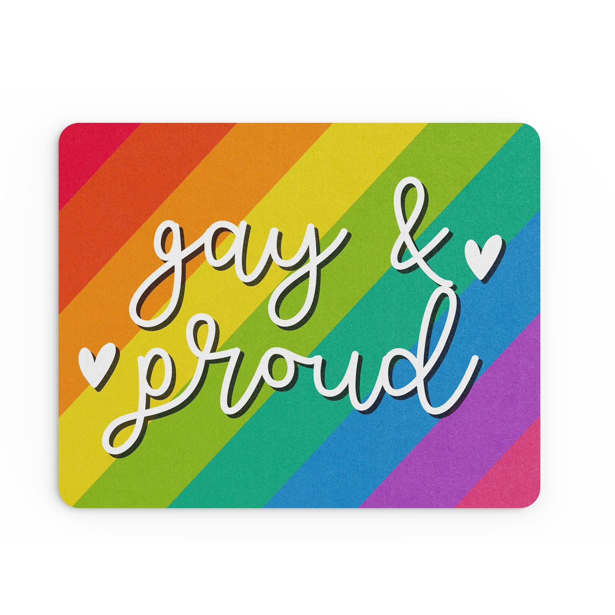 Tongue in Peach Funny Mouse Mat | Office Work Mouse Pad Desk Accessories Computer Admin Coworker Colleague | Gay & Proud | LGBT Banter Stationary MM8