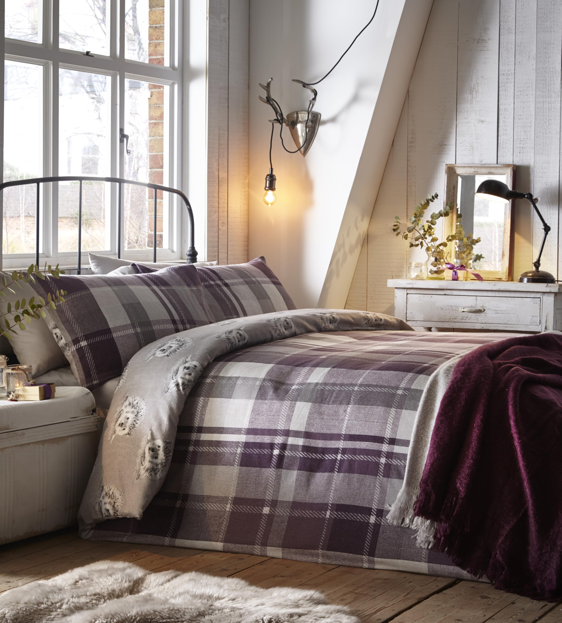 Plaid Duvet Cover Set with Pillowcases