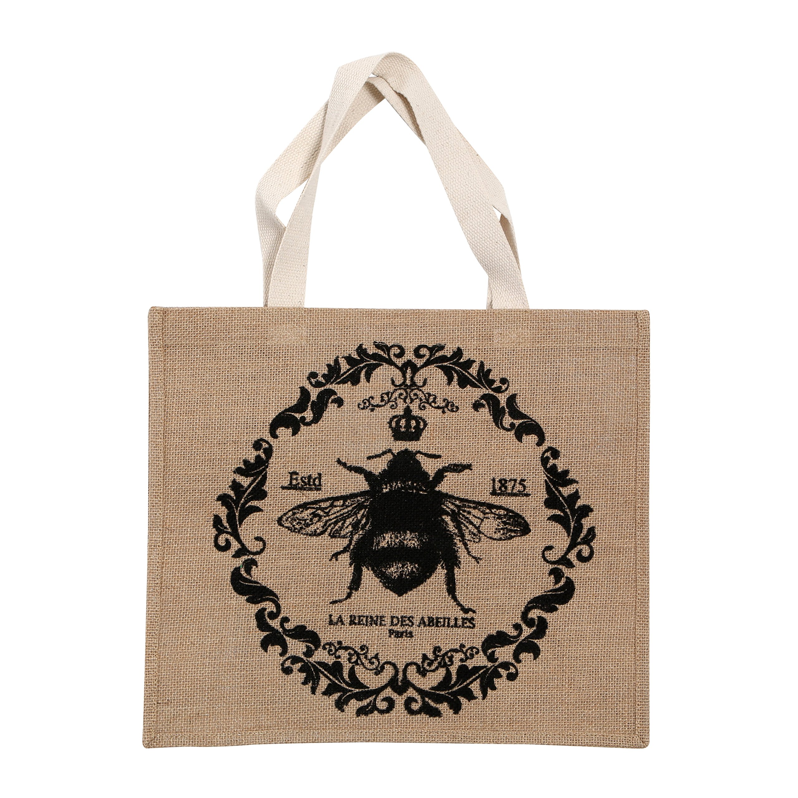 Premier Housewares Bistro Jute and Cotton Shopper/Hessian - Natural