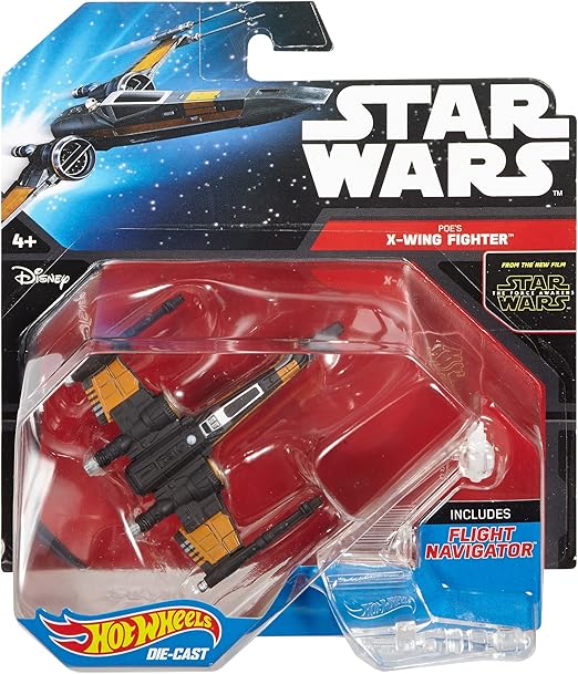 Hot Wheels Star Wars Starship Poe Dameron's X-Wing Fighter (Closed Wing Orange)