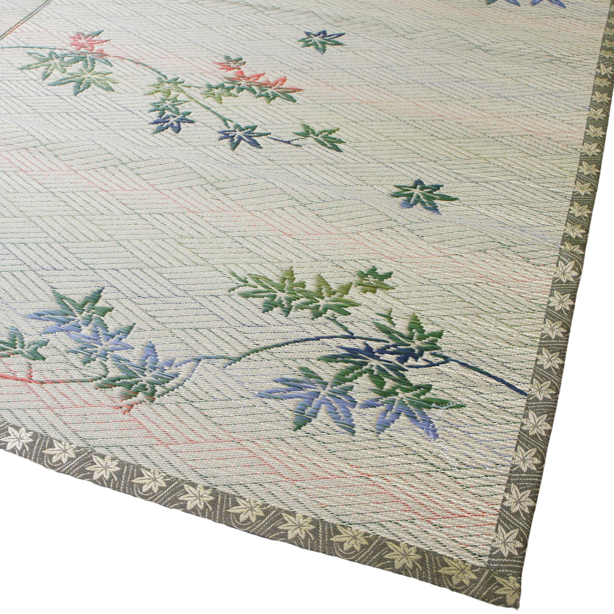 さるるの部屋 い草花ござカーペット 1本返し袋織 かえで 本間6畳