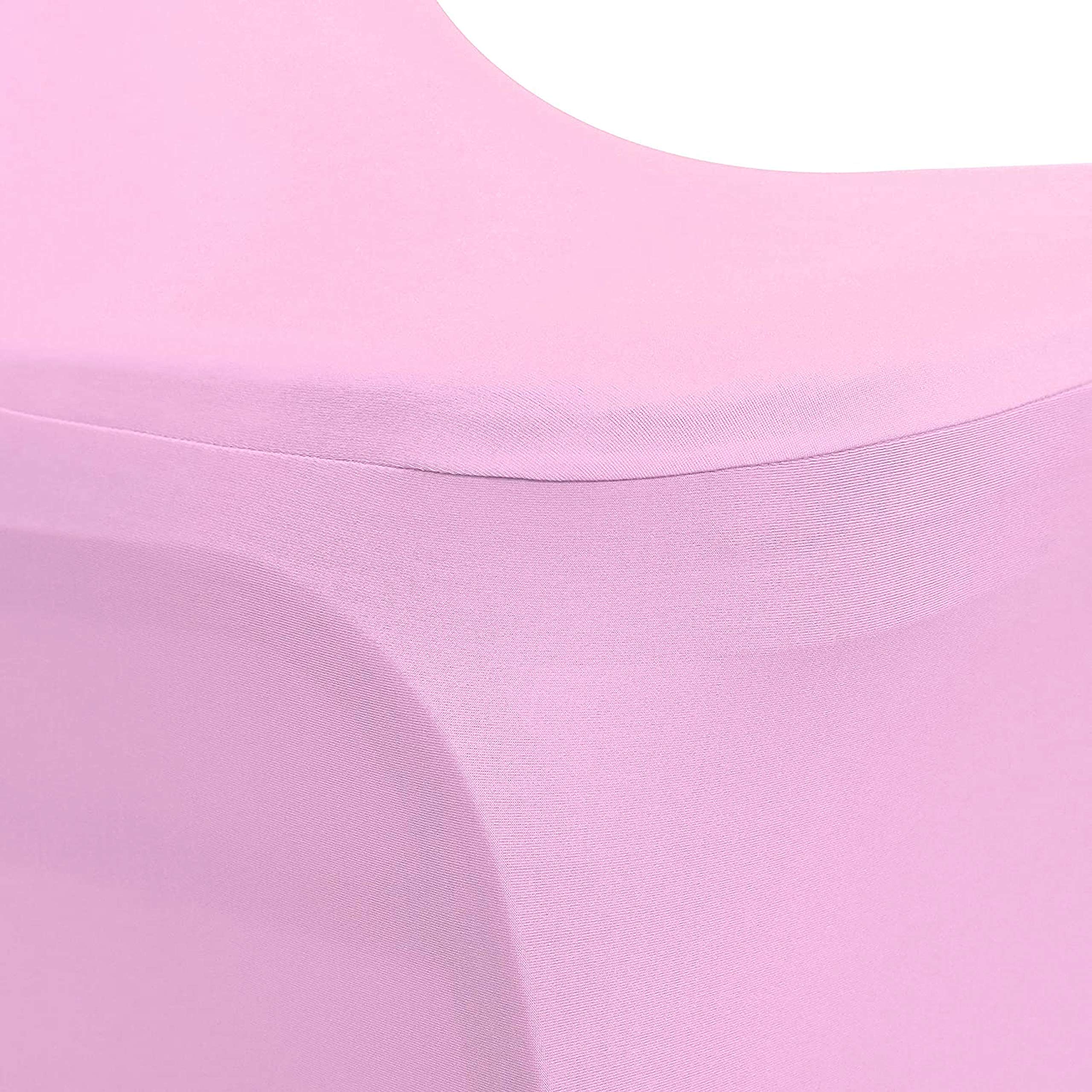 Obstal 20 PCS Light Pink Spandex Dining Room Chair Covers for Living Room - Universal Stretch Chair Slipcovers Protector for Wedding, Banquet, and Party