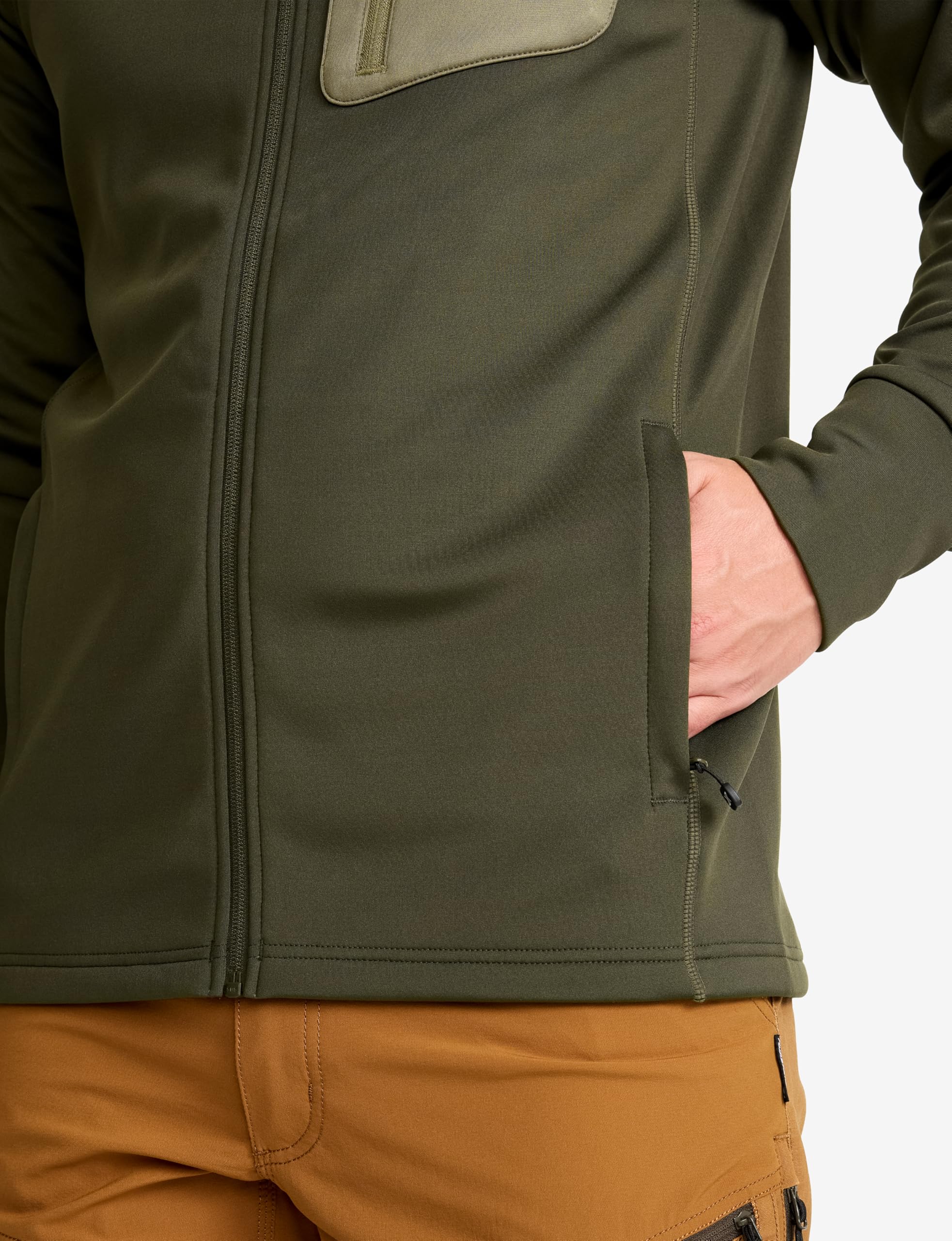 RevolutionRace Evolution Stretch Fleece Hoodie für Herren, Zip Hoodie für Wandern und Outdoor-Aktivitäten