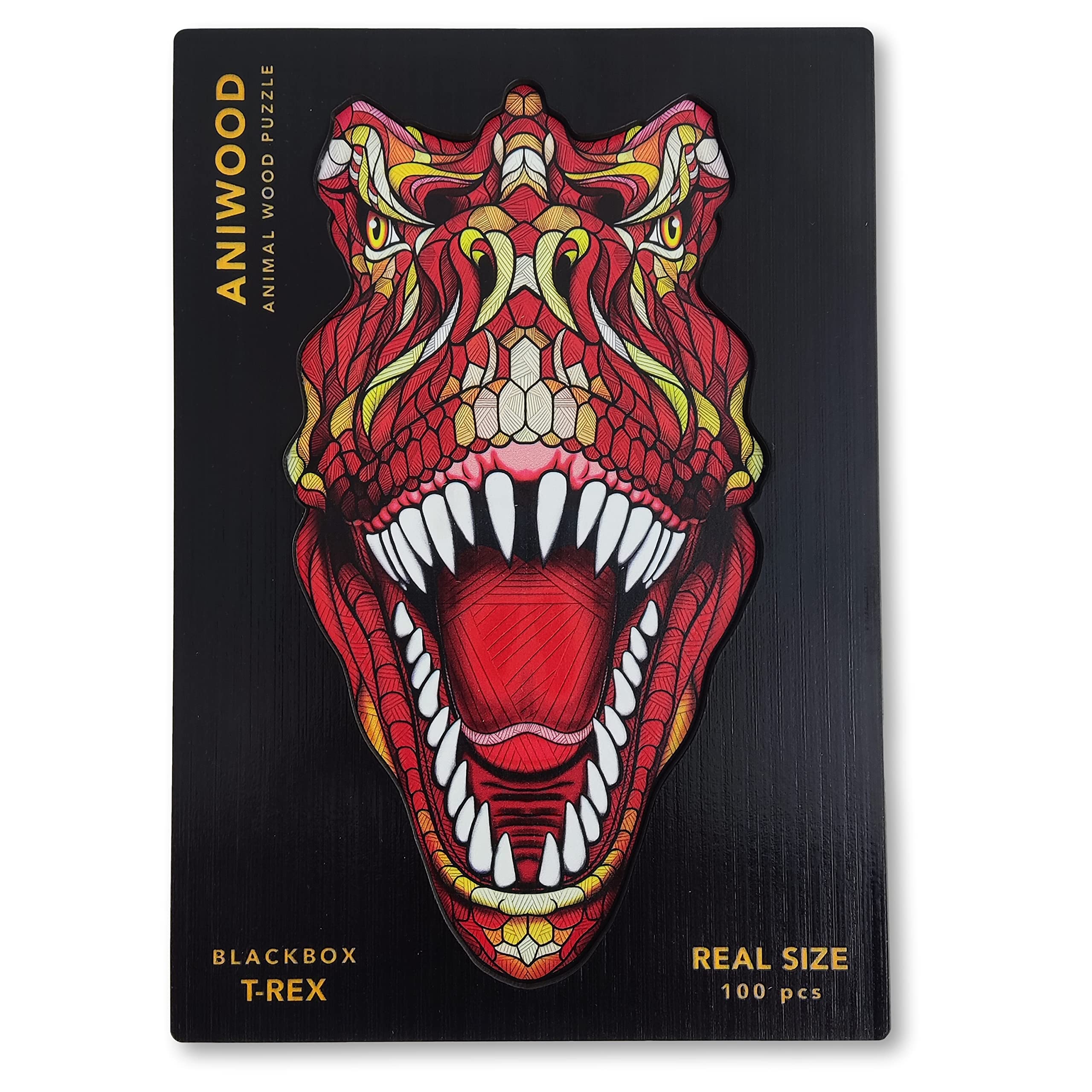 ANIWOOD Puzzle de Madera de Animales. Tapa troquelada, Caja a tamaño Real del Puzzle. 3 Modos de dificultad, Elemento Decorativo. Piezas únicas Originales de Animales (Medium, Caballito de Mar) — view 27