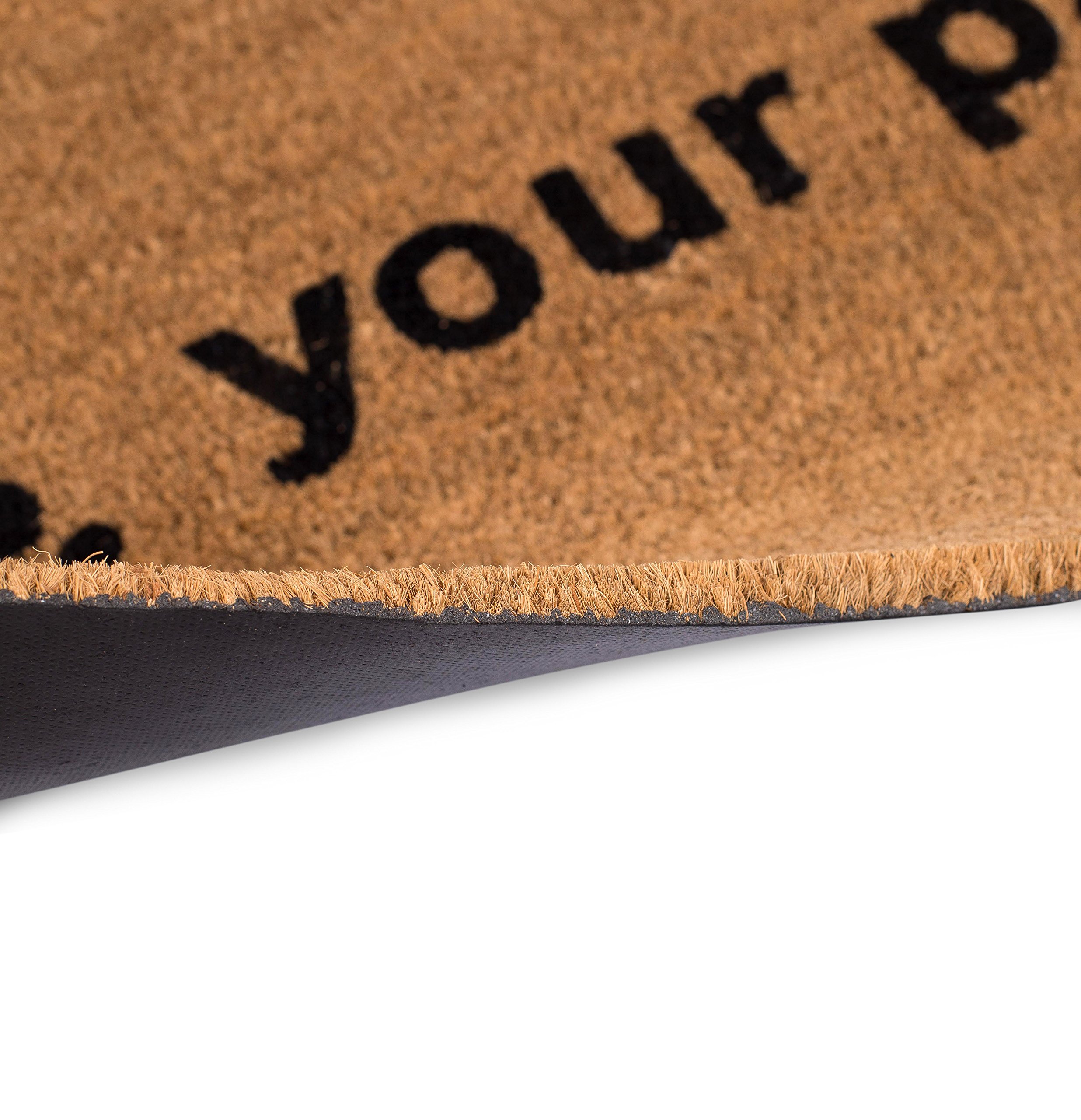 BIRDROCK HOME Wipe Your Paws Coir Doormat 24 x 36 Inch Oversized