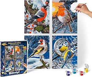 Amazon | Schipper Malen nach Zahlen: Wintervögel (Quattro) | 絵具 通販