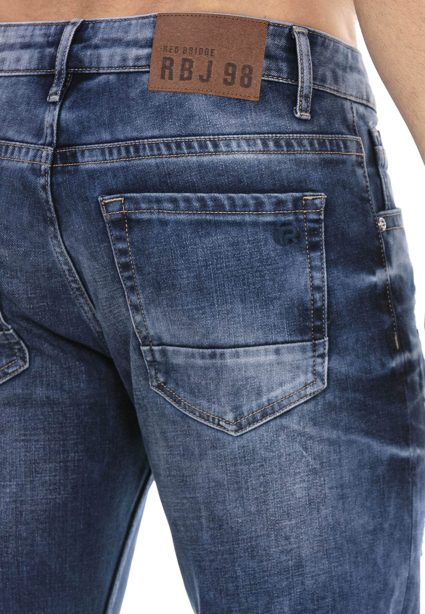 RED BRIDGE Jeans da Uomo Pantaloni Denim Stile Used Destroyed