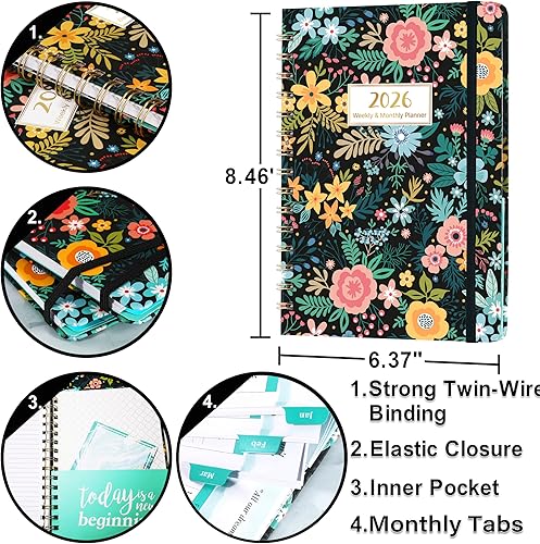 Miniatura 5 de Agenda 2024-2025  Agenda académica 2024-2025, julio 2024 a junio 2025, agenda semanal y mensual 2024-2025 con pestañas, 6.3 x 8.4 pulgadas, tapa