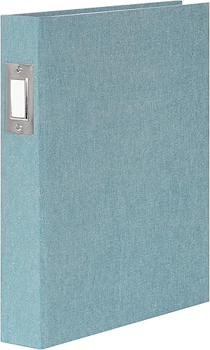 Miniatura 6 de DesignOvation Cydney - Álbum de fotos, juego de 4, color verde azulado, álbumes de fotos envueltos en lino con capacidad de almacenamiento de 40