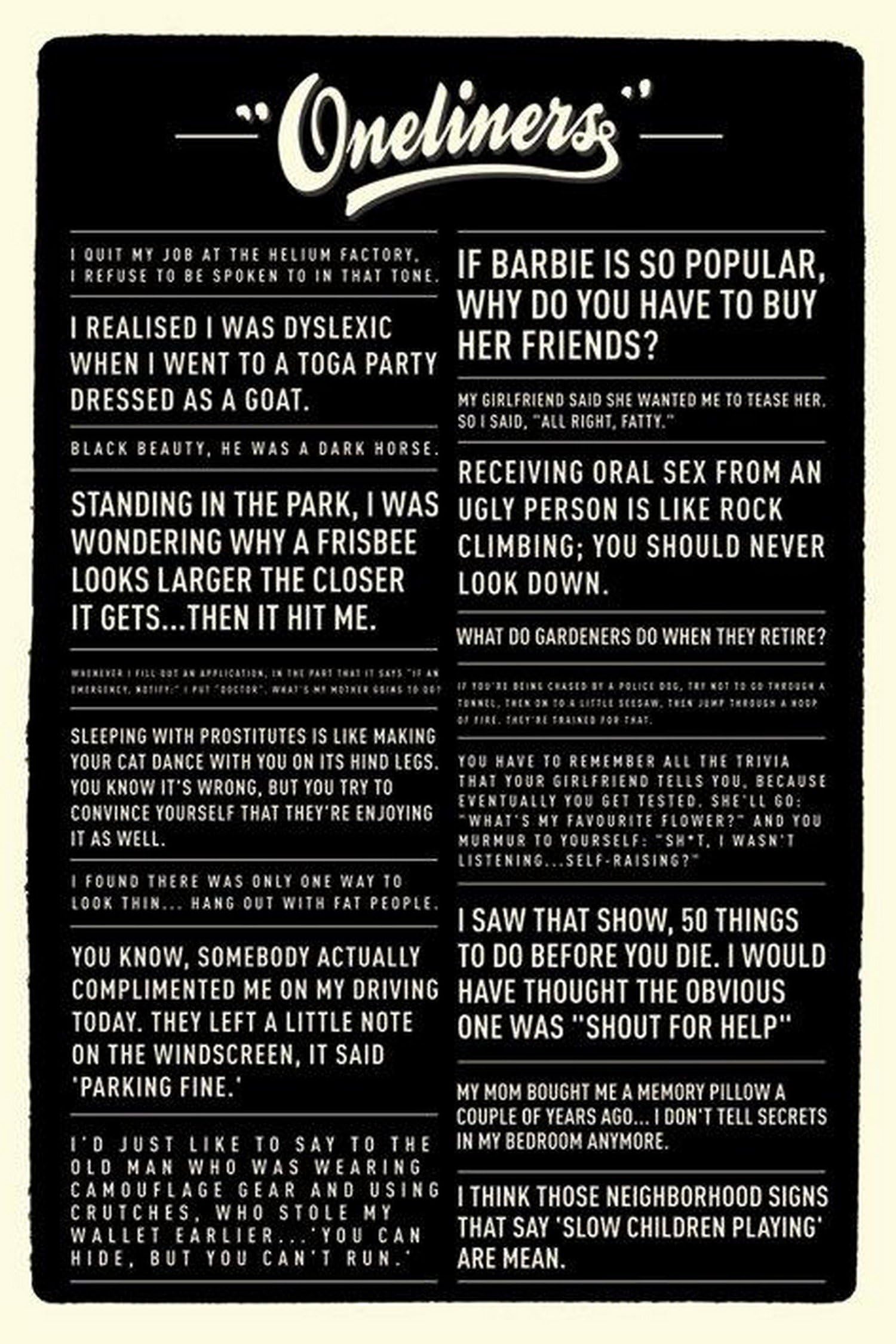 Posterboy 'One Liners' Poster