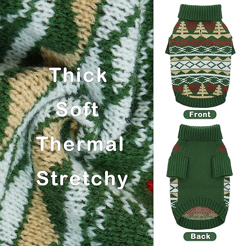 Miniatura 2 de PUMYPOREITY Suéter de Navidad para perro, suéter cálido para perro de tamaño grande, suéteres de cuello alto para perros grandes, traje de Navidad