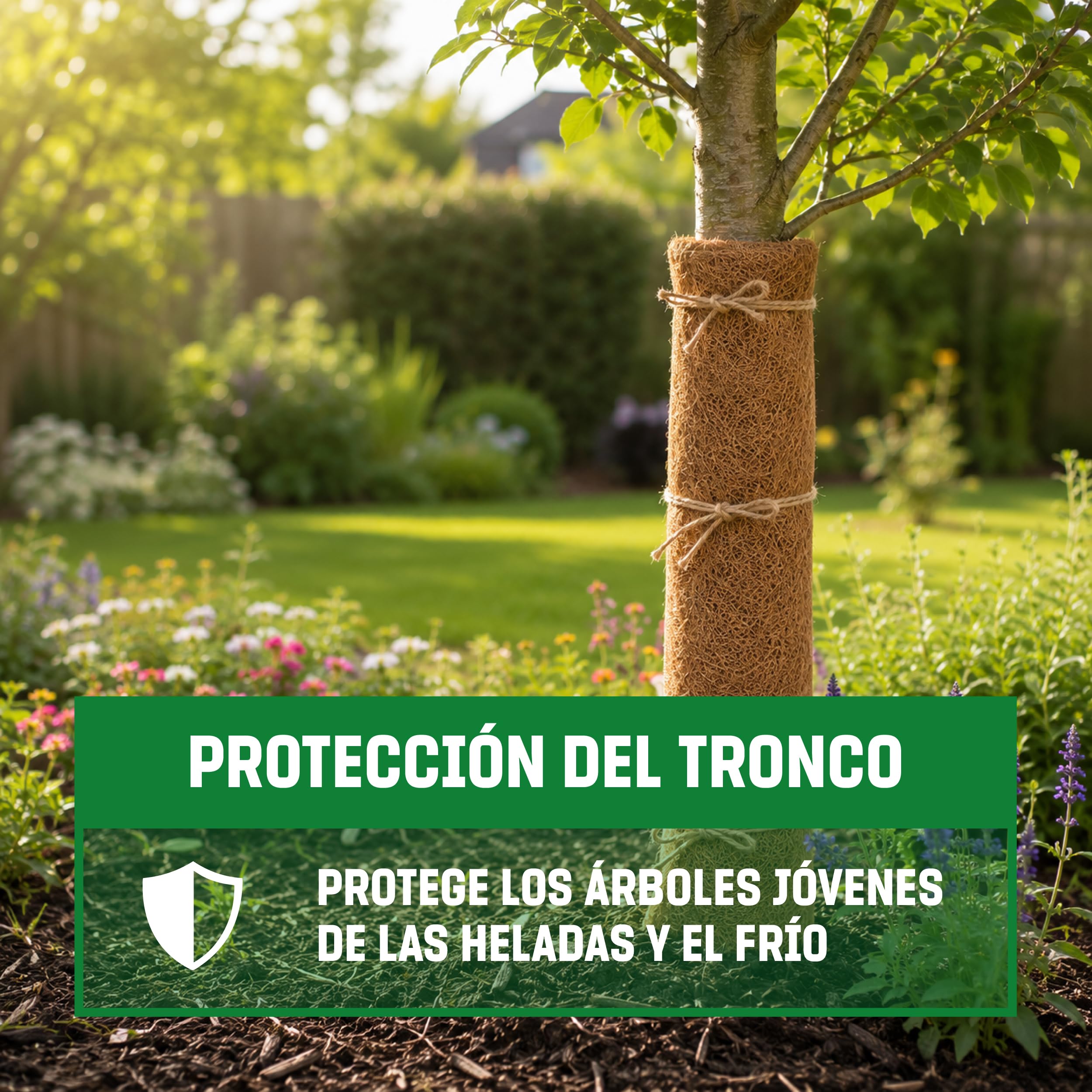 GardenGloss Estera de Coco 800 g/m2 Protección Heladas - 1 x 10 m