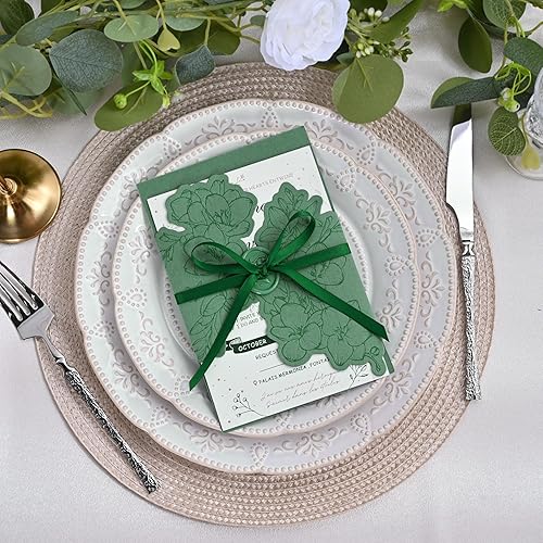 Miniatura 976 de Cinta de satén verde esmeralda de doble cara de 1-1/2 pulgadas x 50 yardas, cinta de poliéster verde esmeralda para envolver regalos, muy adecuada