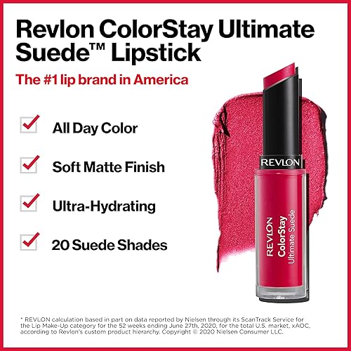 Vista 5 de Revlon ColorStay Mejor Gamuza Lápiz Labial, onza, Socialite