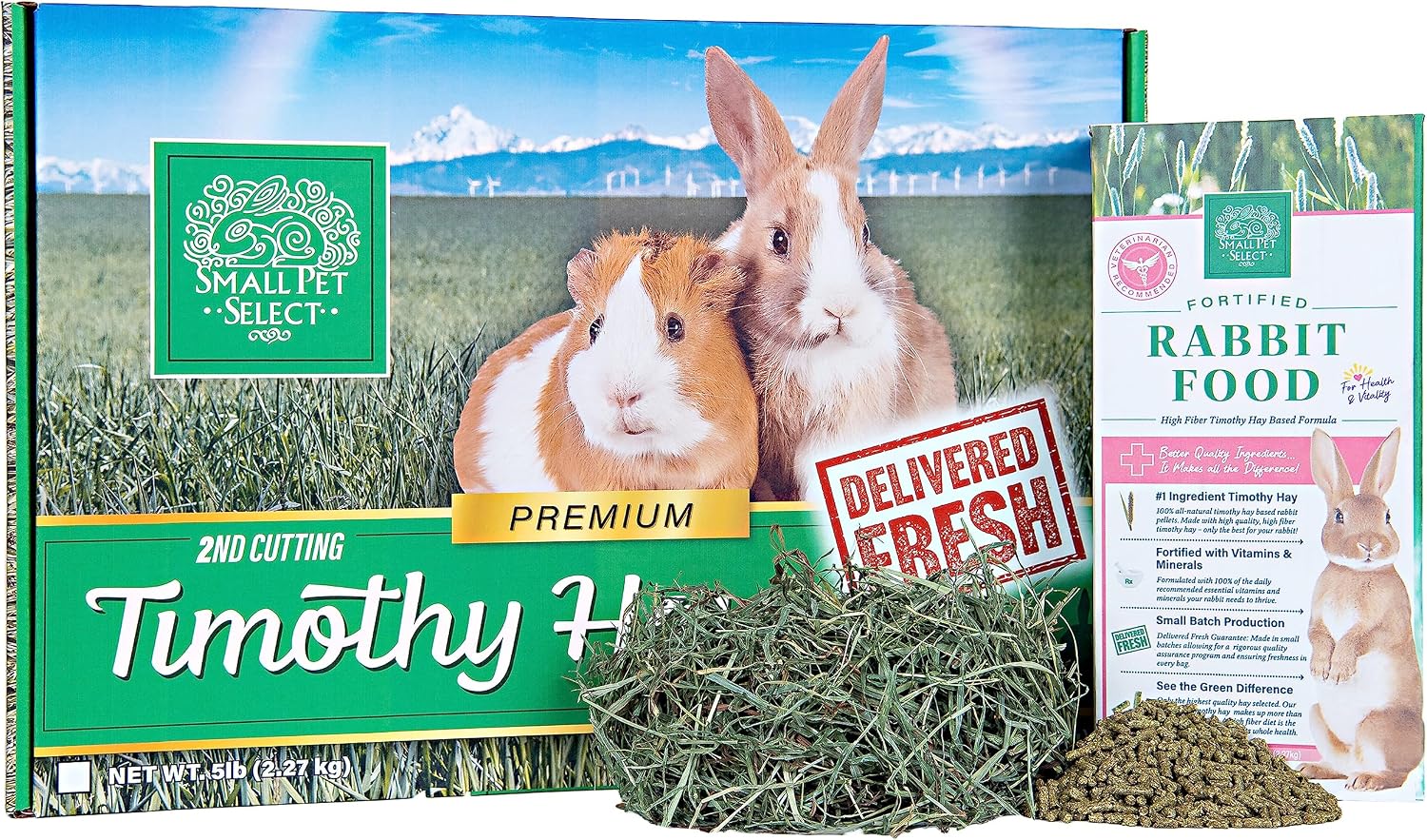 Small Pet Select Combo Pack, Timothy Hay (10 Lb.) And Rabbit Food (5 Lb.)