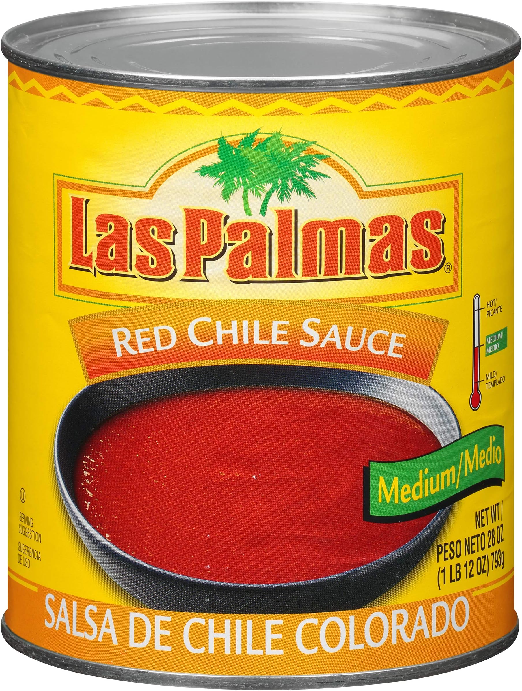Las Palmas Red Chile Sauce, Medium, 28 Ounce (Pack of 12)