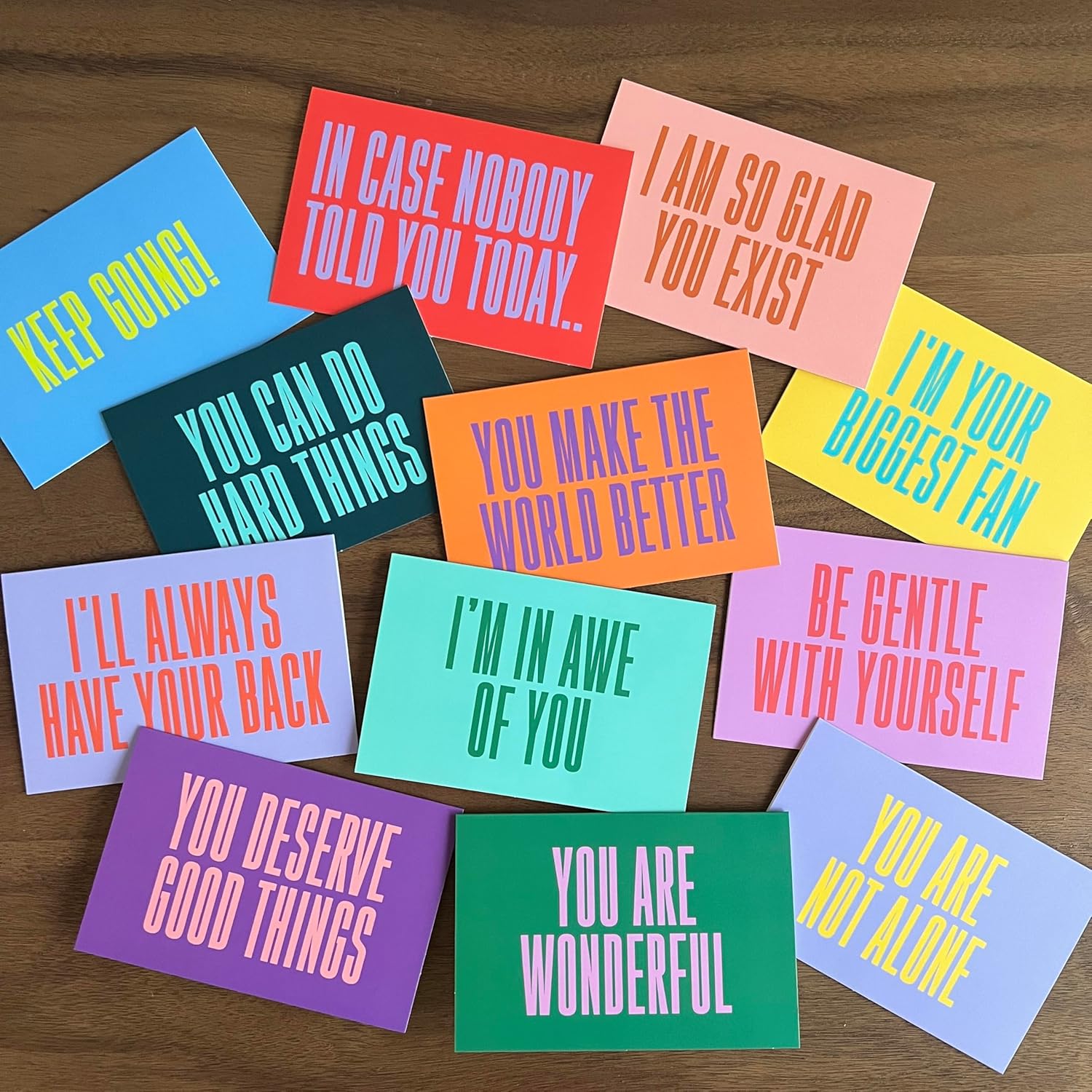 Encouragement Card Pack - Set of 24 - Bold Bright Modern - Spirituality Positivity Any Occasion - 2 of Each With Envelopes - Image 2