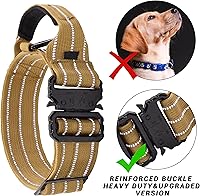 Vista 18 de Tactical Dog Collar, Adjustable Military Training Reflective Nylon Dog Collar with Control Handle, Heavy Duty Metal Buckle for Medium and Large Black