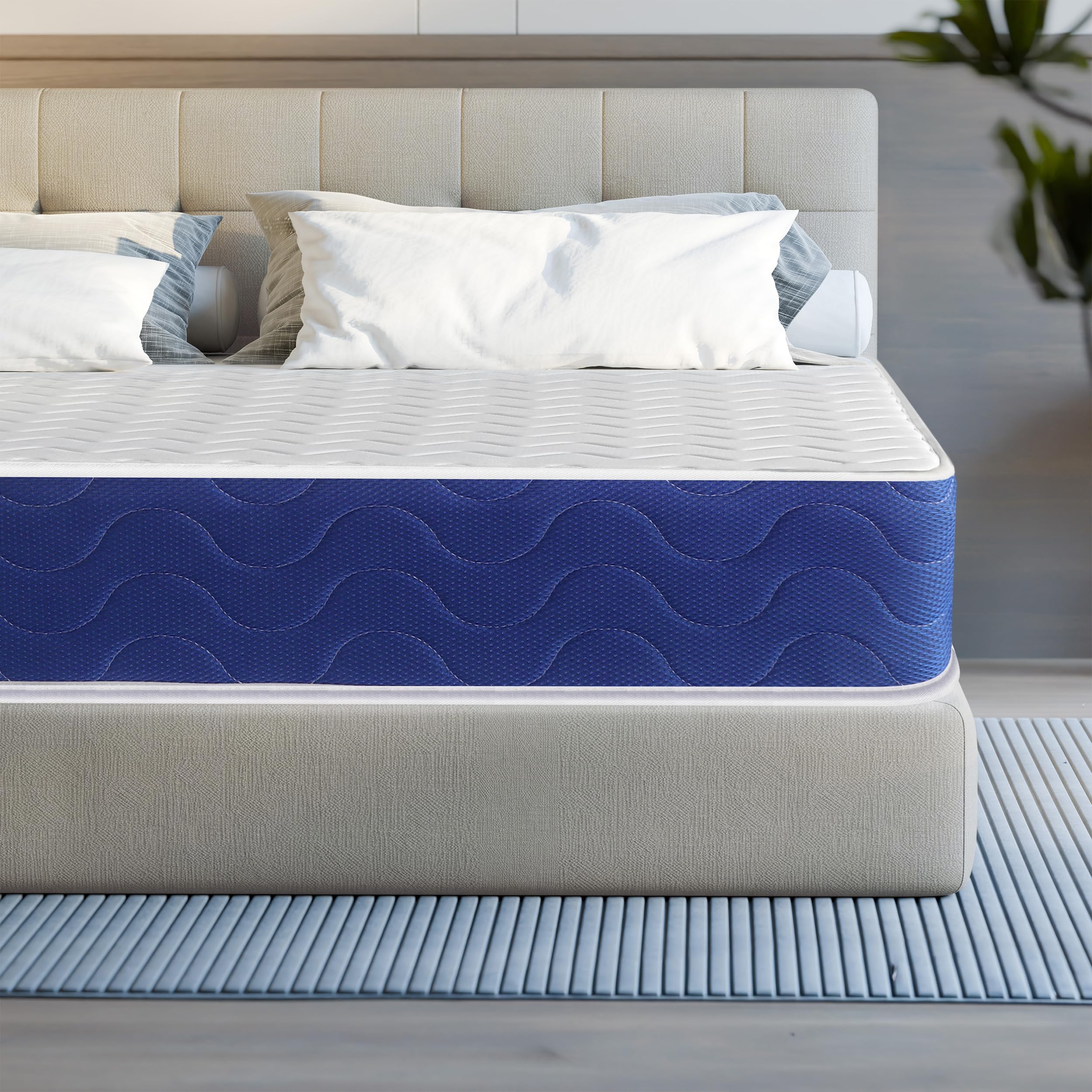 Blisswood 3FT Single Mattress, 8 Inch Hybrid Cool Gel Memory Foam Mattress with 7 Zone Bonnell Spring Orthopaedic Support, Medium Firm Breathable Single Bed Mattress for Back Pain Relief, 90x190x20cm
