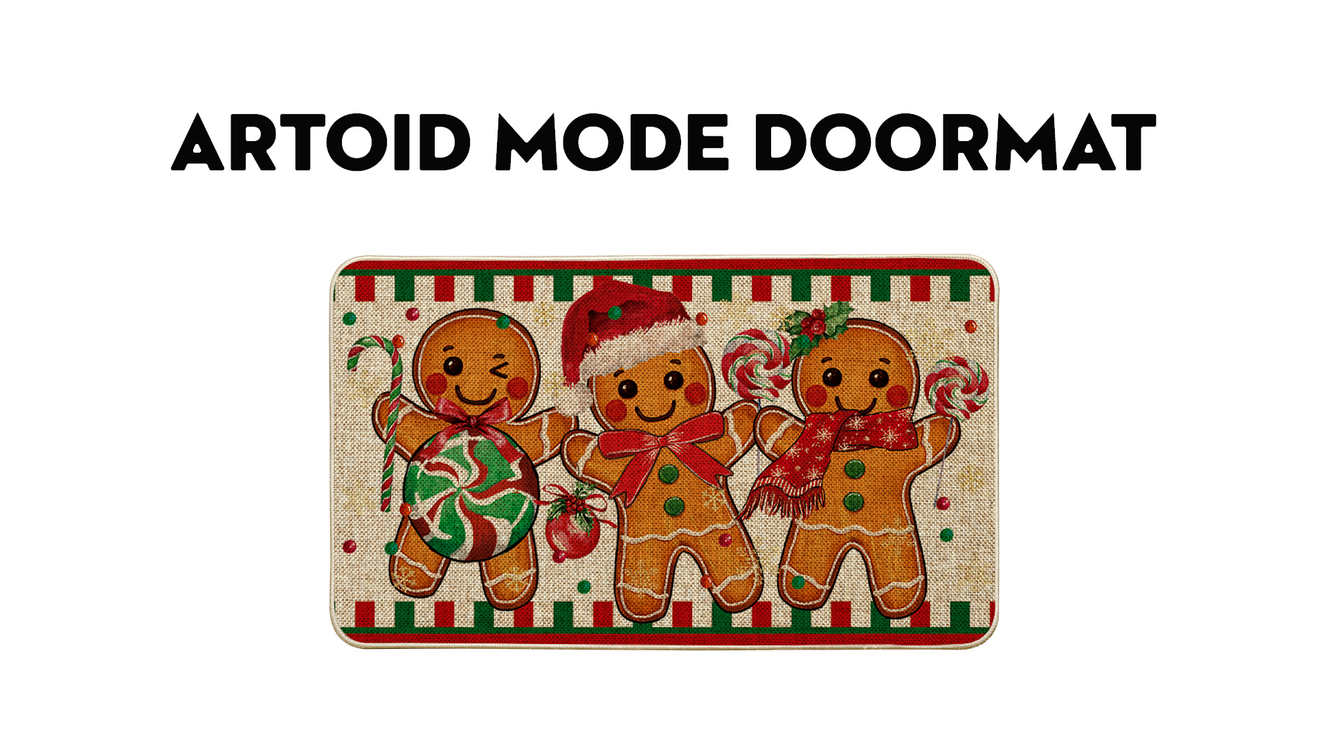 Amazon.com: Artoid Mode Candy Gingerbread Man Christmas Doormat