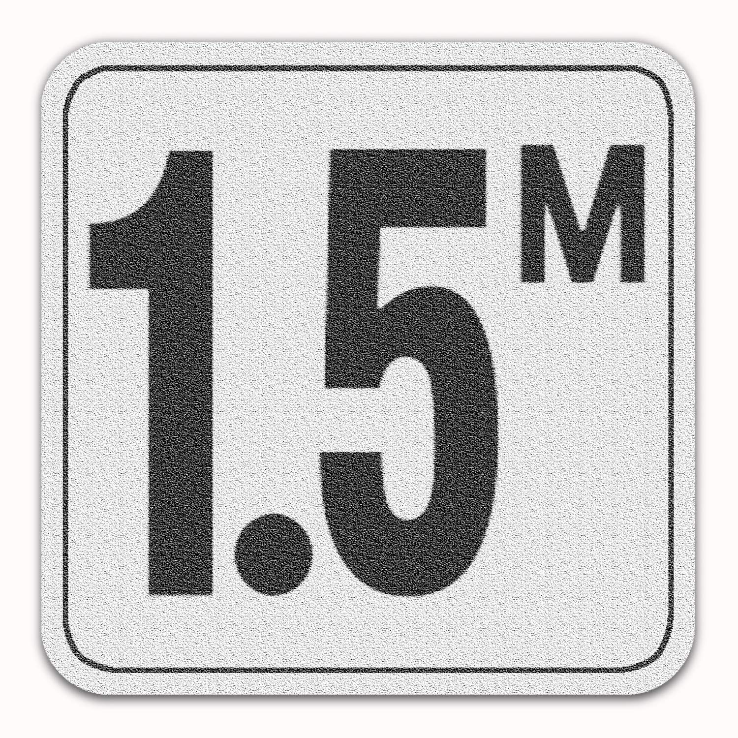 Aquatic Custom Tile 1.5M Vinyl 3M Adhesive Swimming Pool Deck Depth Marker, 4 inch Font