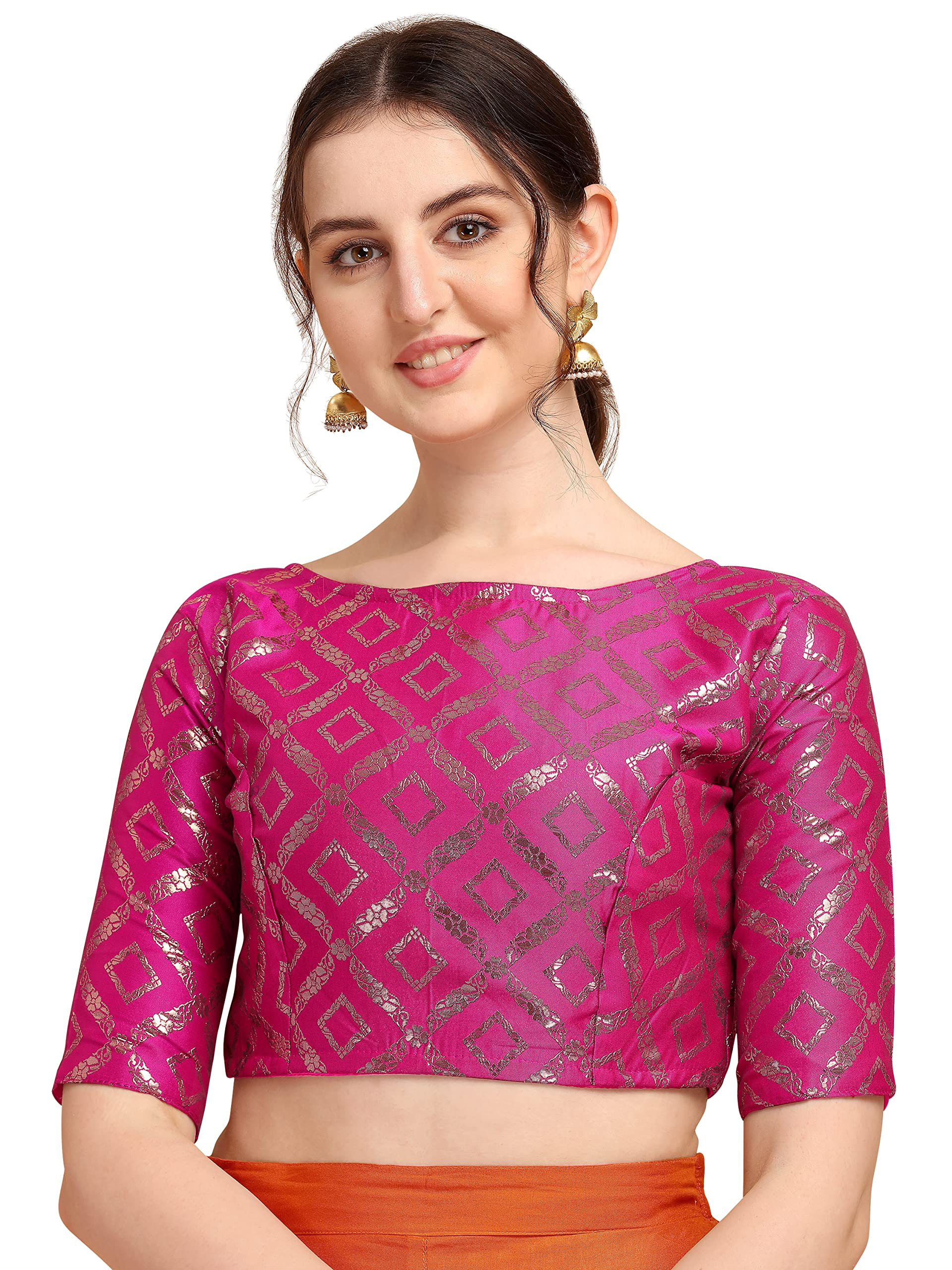 oomph! Women's Art Silk Solid Half Sleeve Fitted Blouse-picture-45