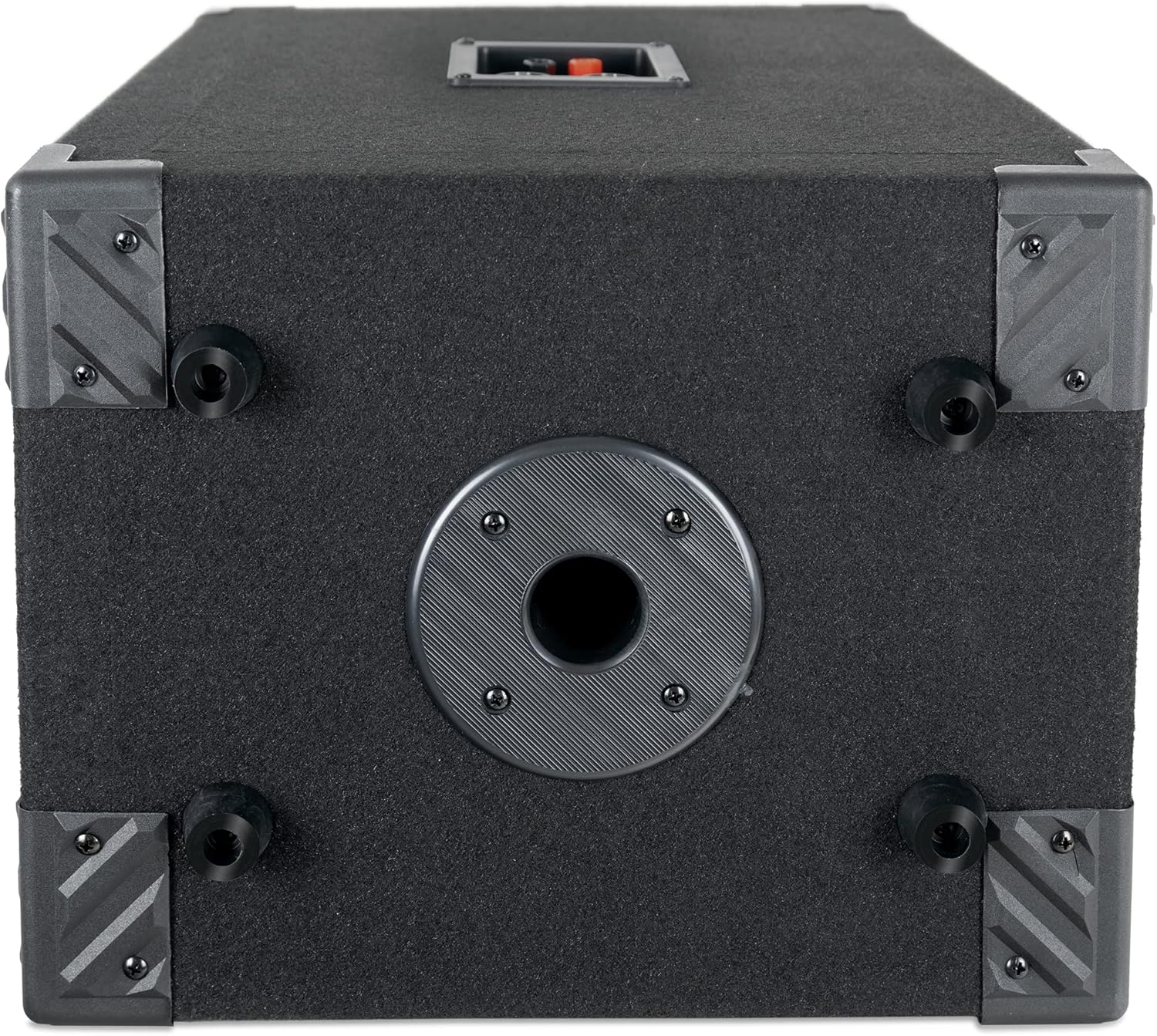 Chini view of the McGrey DJ-1222 PA speaker showing the 35mm pole mount