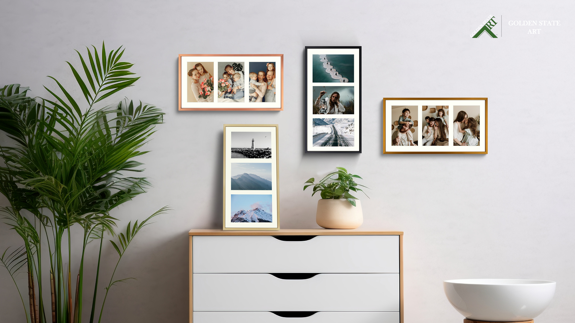 Amazon.com - Golden State Art, 5x7 Aluminum Collage Frame