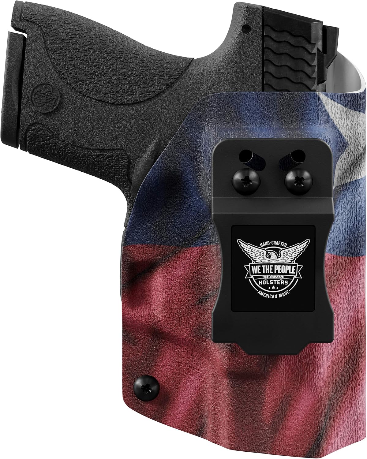 We The People Holsters - Texas Flag - Inside Waistband Concealed Carry - IWB Kydex Holster - Adjustable Ride/Cant/Retention