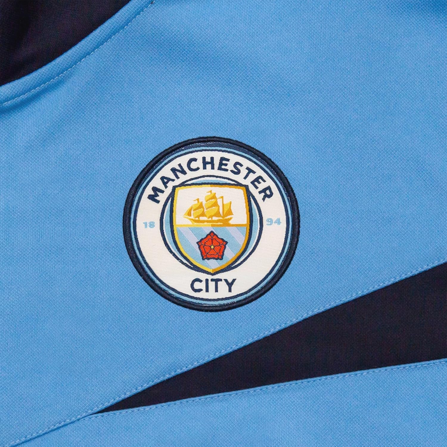 Icon Sports English Soccer Unisex Kids Icon Sports Officially Licensed Manchester City Fc Track Jacket - Unisex Kids - Image 5