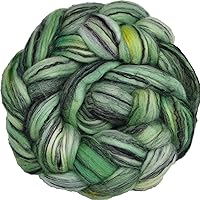 Vista 15 de Tencel Merino superfino teñido a mano para hilar y fieltro. 5 onzas, neblina púrpura