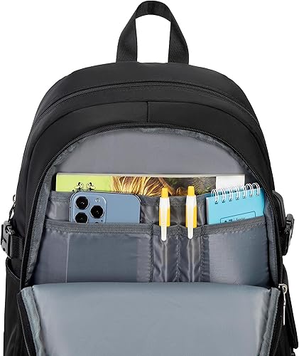 Miniatura 5 de Acmebon Conjunto de mochila para laptop de moda espaciosa para niña, conjunto casual para mujer, Negro -, Mochilas Daypack