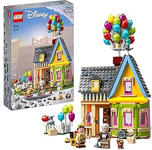 LEGO Disney e Pixar Casa di “Up”, Modellino da Costruire con Palloncini e Figure di Carl, Russell e Dug, Serie 100° Anniversario Disney da Collezione, Idea Regalo per Adulti Iconica 43217