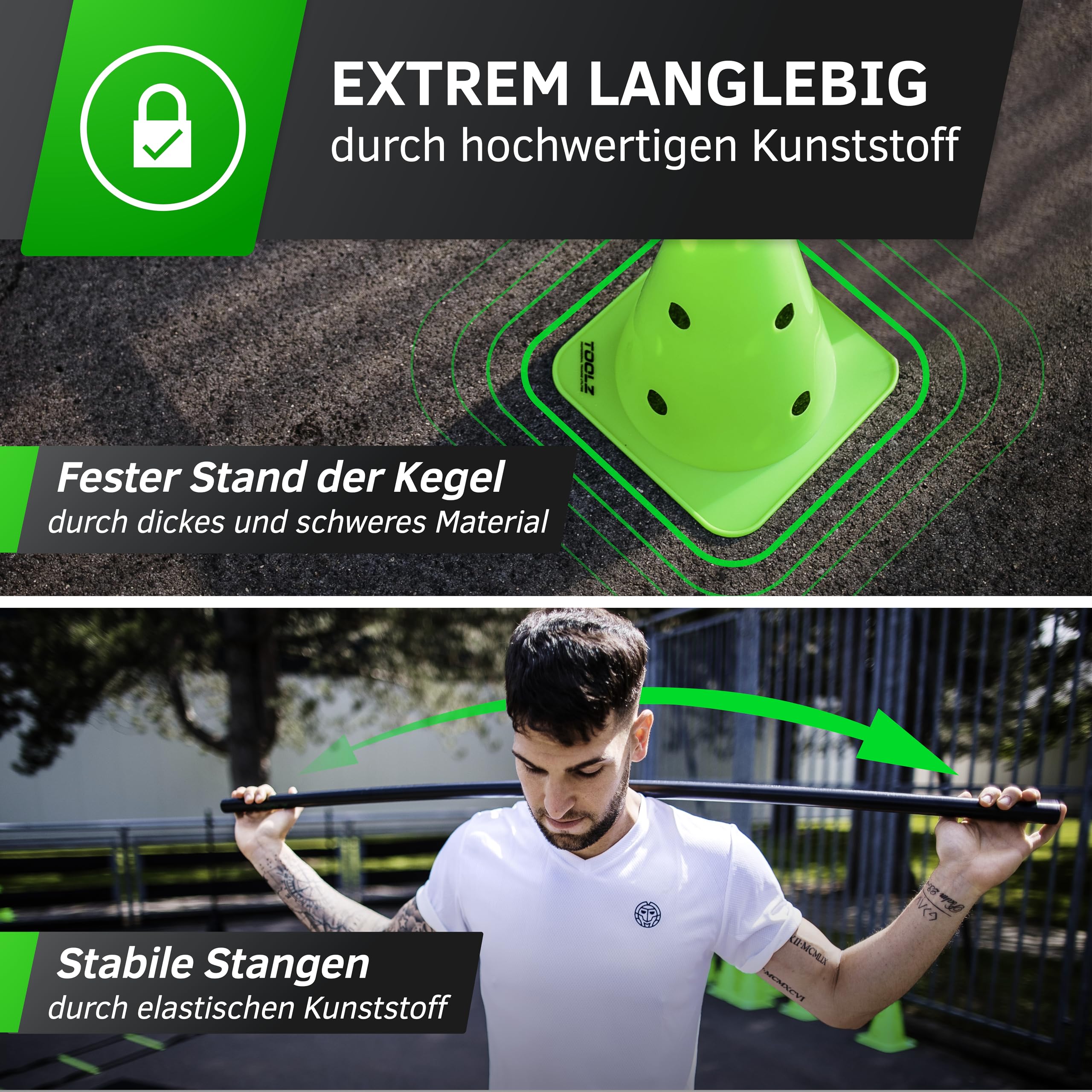 Kisangel 4-tlg Fußball Trainingshürden - Wetterfeste Agility Hürden