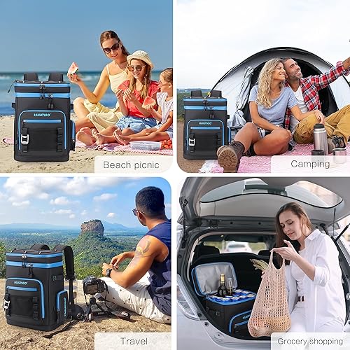 Miniatura 33 de Mochila enfriadora grande con aislamiento impermeable para hombres y mujeres, a prueba de fugas, para campamento, playa, pesca, picnic, viajes, al