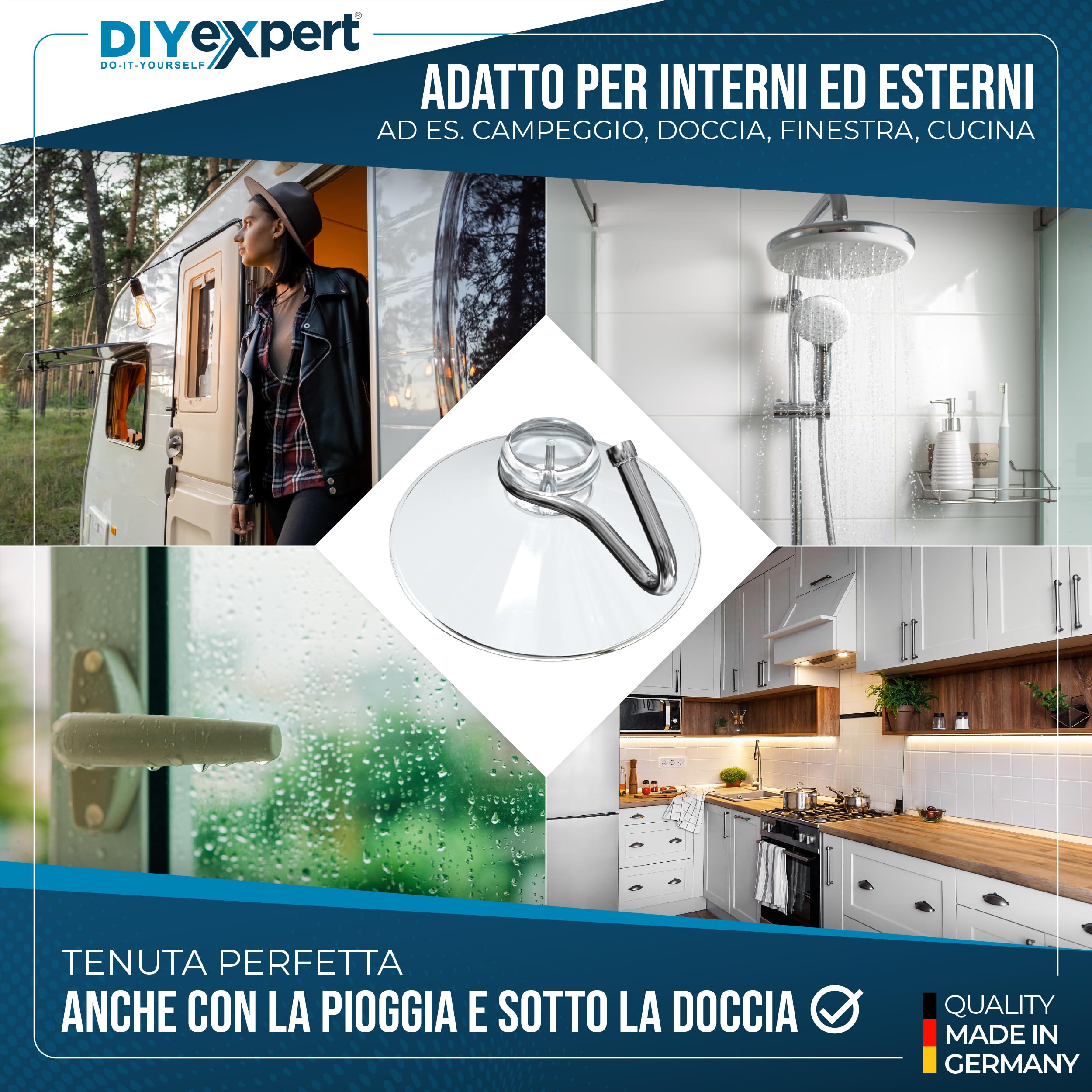DIYSHOP 10 x Ganci di aspirazione Ø 40 mm