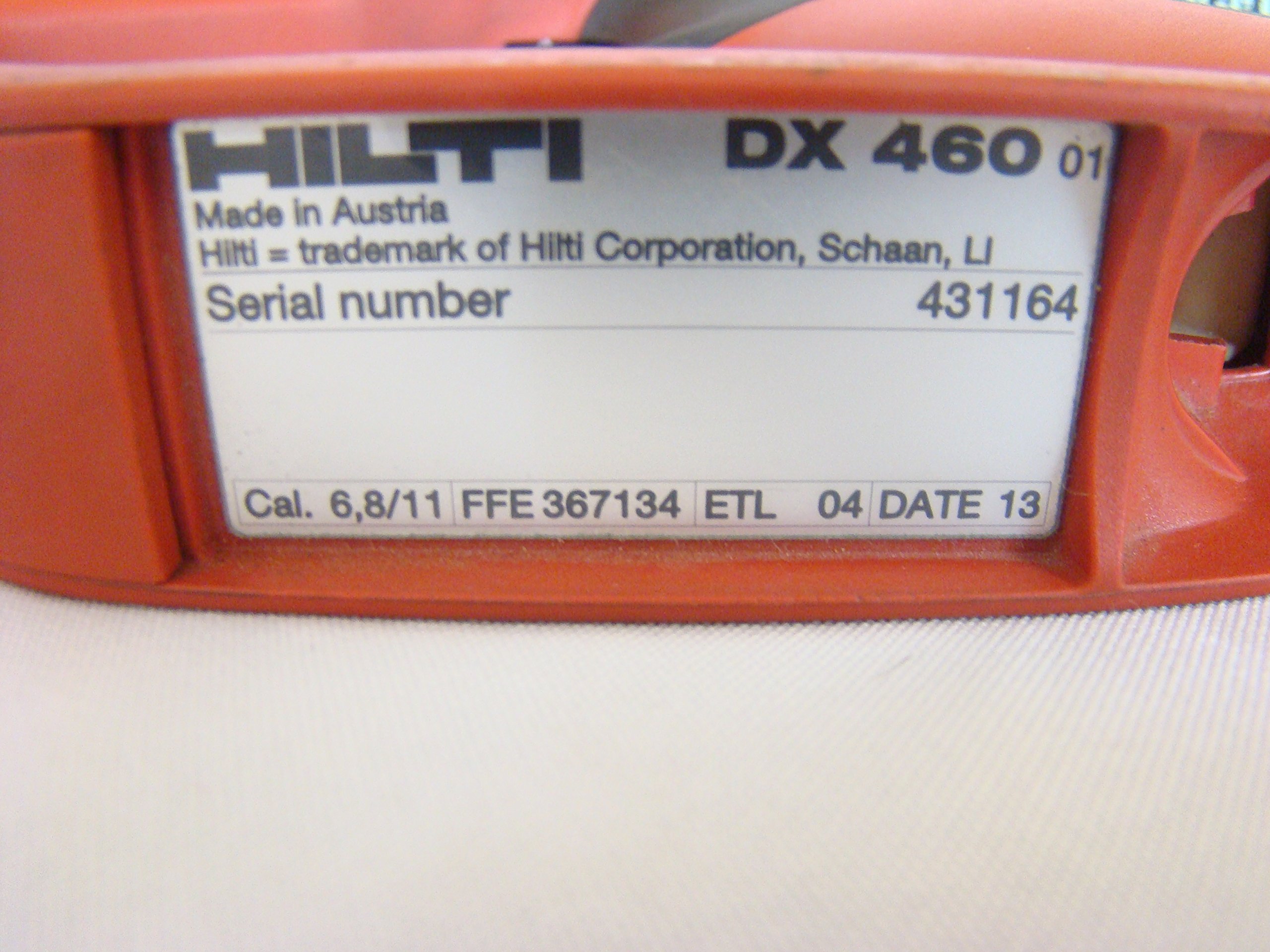 Hilti DX 460MX Fully Automatic PowderActuated Fastening Tool 370448