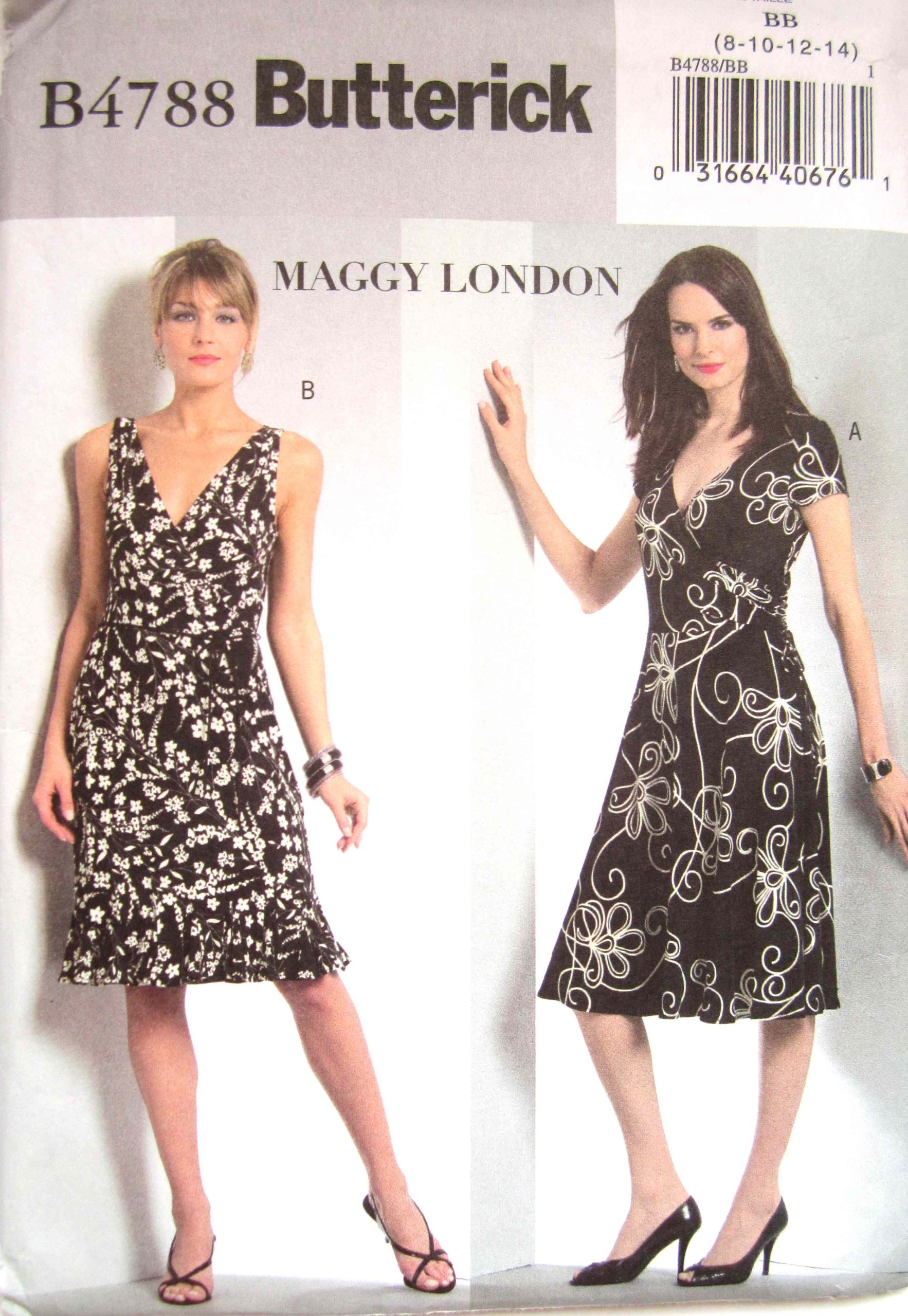 PATRON BUTTERICK ROBE ELGANTE CREATION SUZI CHAN T 42 AU 48 N°5080