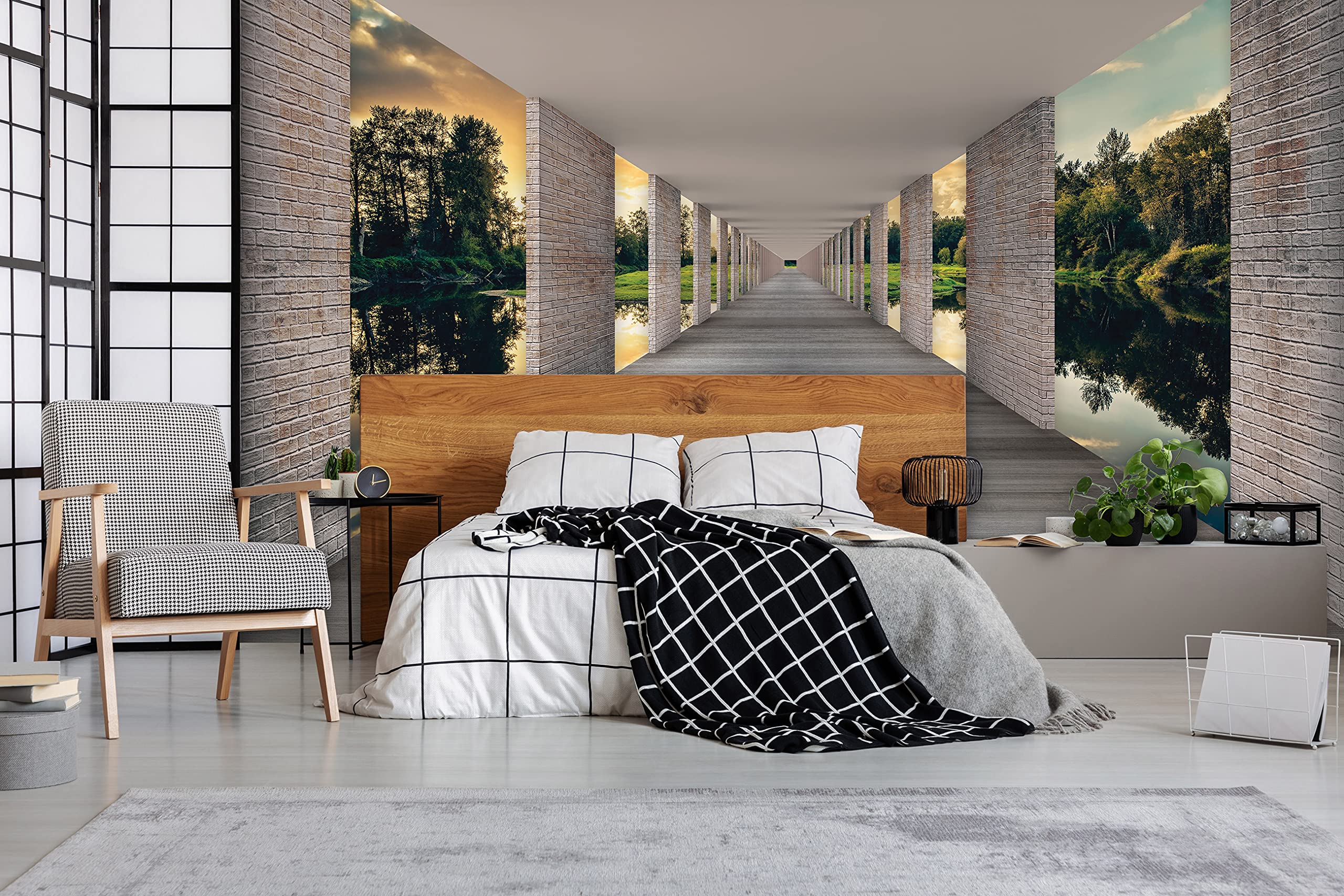 WallArena Vlies Fototapete, Modern, 312x219cm | Fototapeten - Tapeten - für Wohnzimmer Schlafzimmer - Vliestapete Wandtapete Tapete 3D Effekt- inkl. Kleister