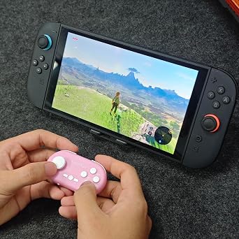 ShanWan Mini Anki Controller kompatibel mit Android iOS iPad PC PS4 & Switch frei konfigurierbare Tasten driftfreie Hall-Joysticks 6-Achsen-Gyroskop für Bewegungssteuerung