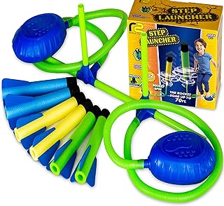 Toy Rocket Launcher for Kids: Best Girls & Boys Toys Stomp Dual Air Rockets Foam Mortar Launcher Kit. Rocket Toy for Kids Age 5 6 7 8 9 10 Year Old Kid. Fun Outside Toys & Cool Boy Gifts Outdoor Toys