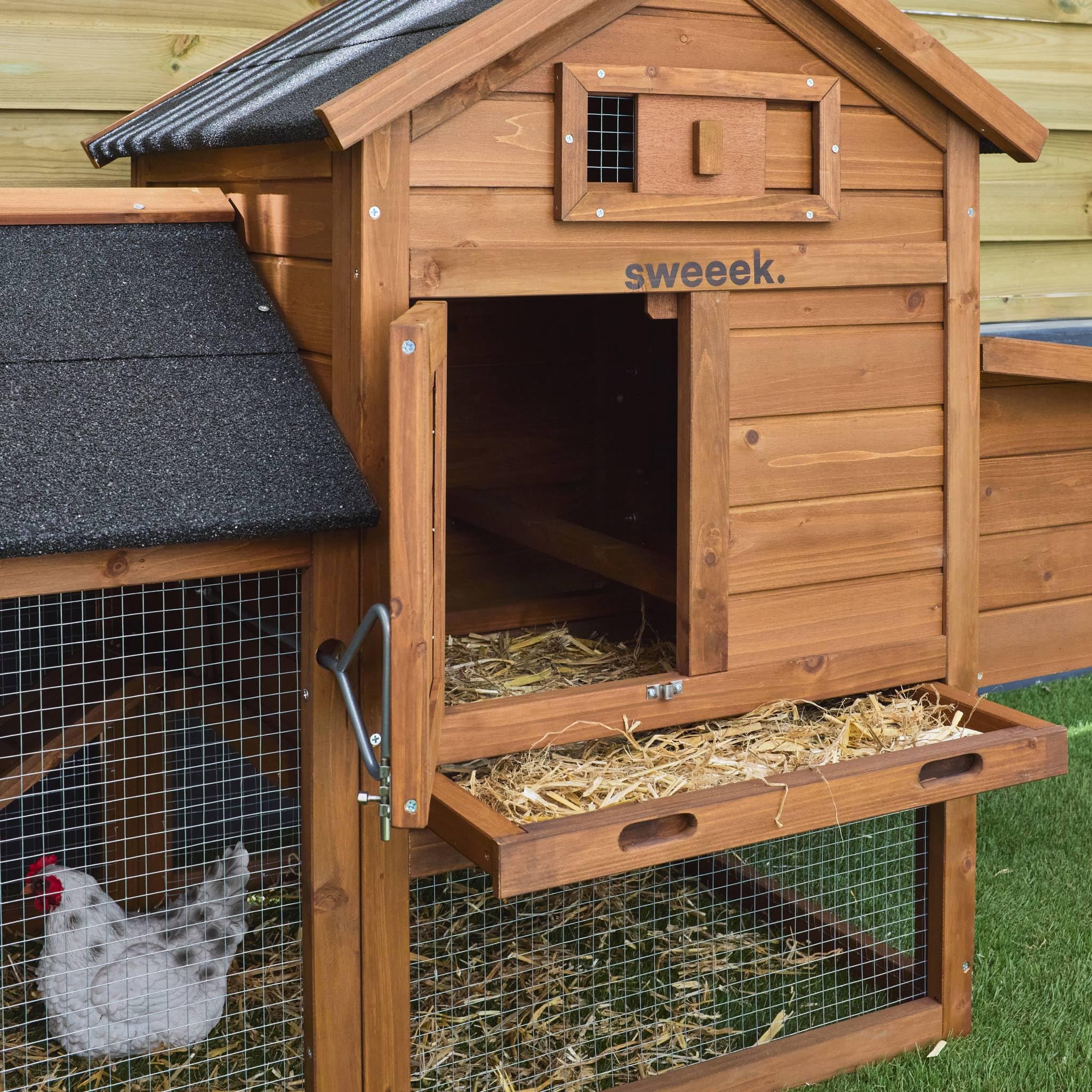 Alice's Garden - Poulailler en Bois GALINETTE. 3 Poules. Cage à Poule avec enclos