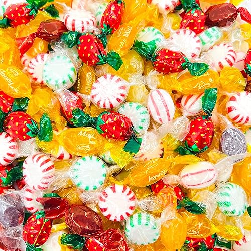 Anfitriona surtida de dulces duros a la antigua, miel de Arcor, luces de estrellas, fresa, caramelo y gotas de canela (bolsa de 2 libras, disponible en Yaxa Colombia