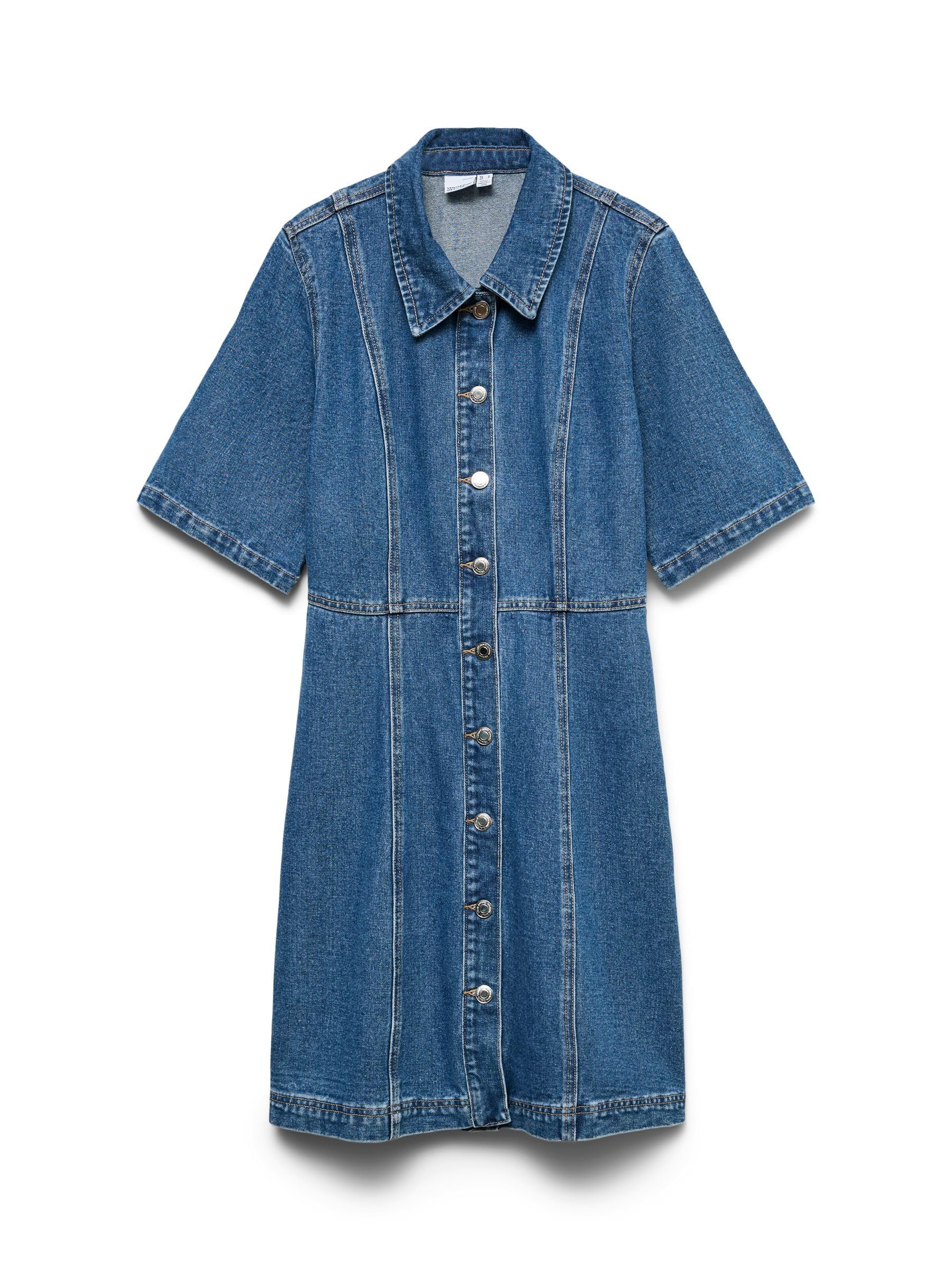 VERO Moda Vmdaisy 2/4 Short Denim Dress Noos