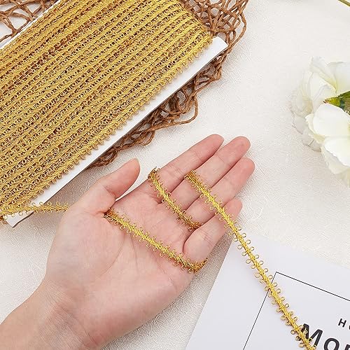 Miniatura 3 de FINGERINSPIRE Cordón metálico trenza de 0.315 in con círculo dorado trenzado decorativo con tarjeta para funda de cortina, accesorios de disfraces