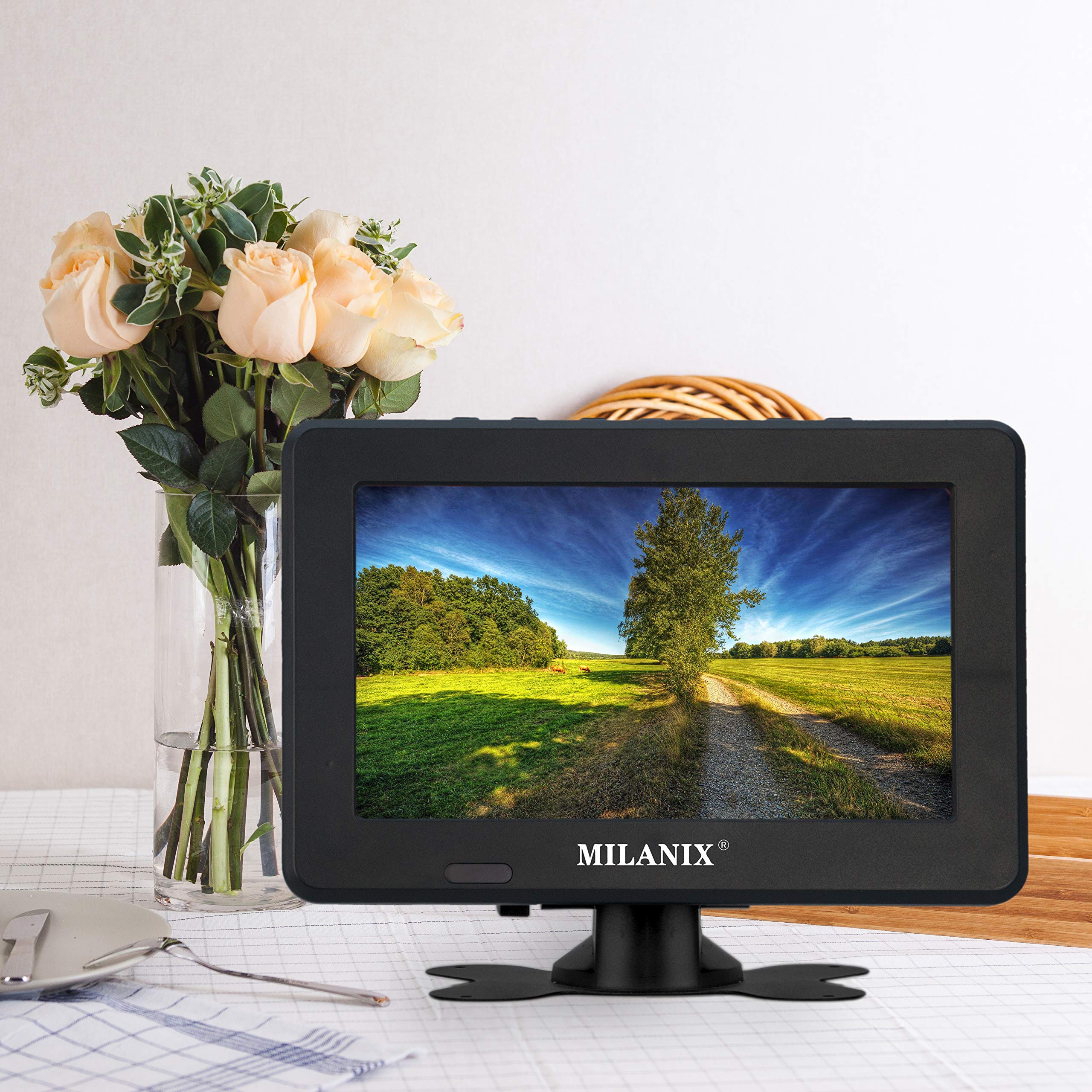 Milanix Upgraded 7" Portable Widescreen LCD TV with Two Way Stand