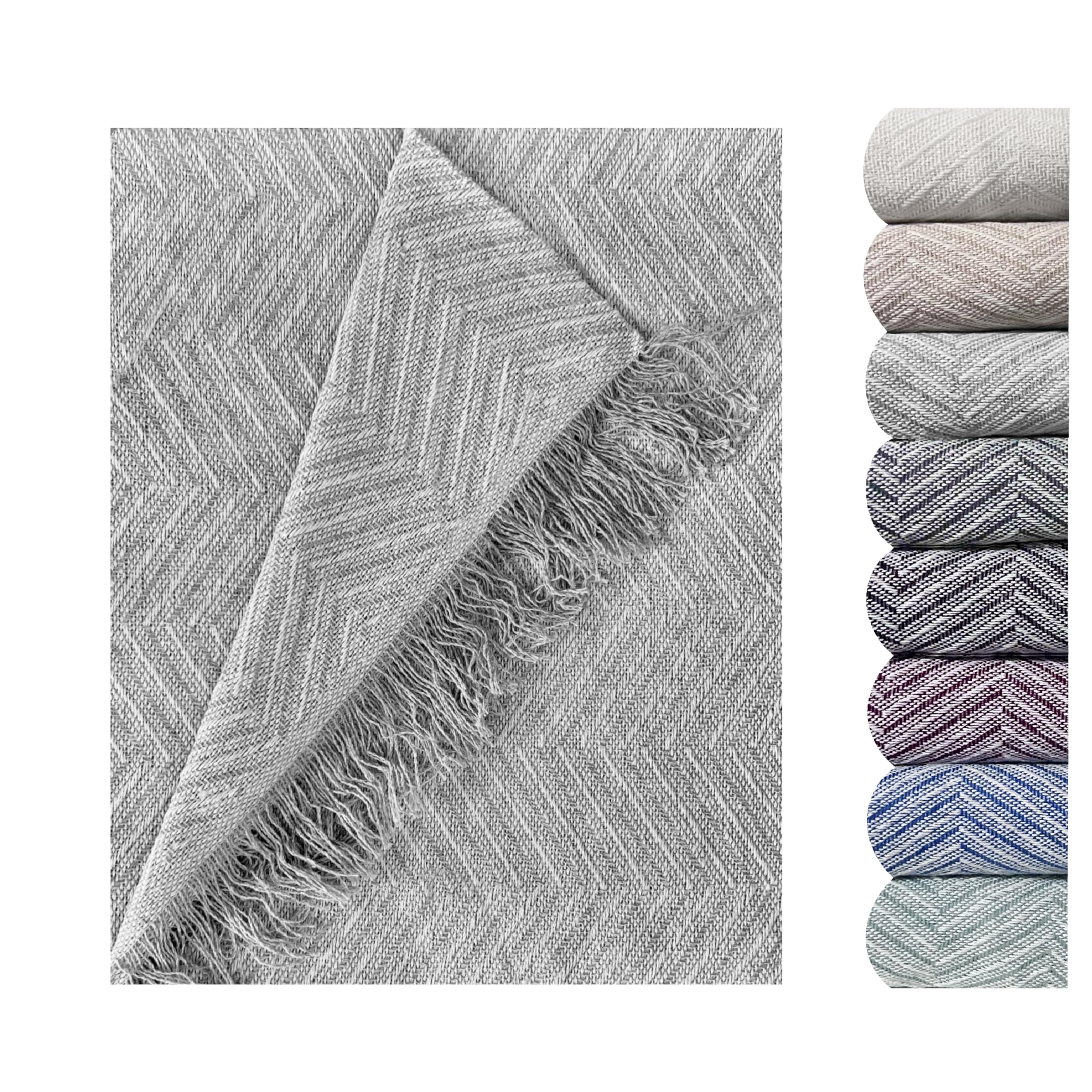 GFD Textiles - Colcha Multiusos Espiga Perla (230x260 cm) – Manta Gran Sofá, Cubrecama Cama Doble & King Size | Protector Sofá Grande & Plaid Decorativo Extragrande